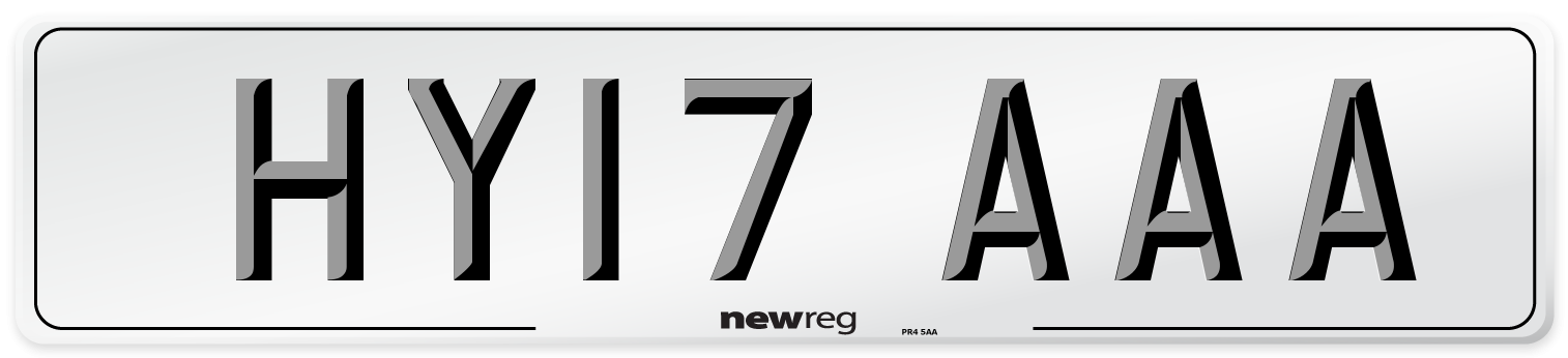 HY17 AAA Number Plate from New Reg